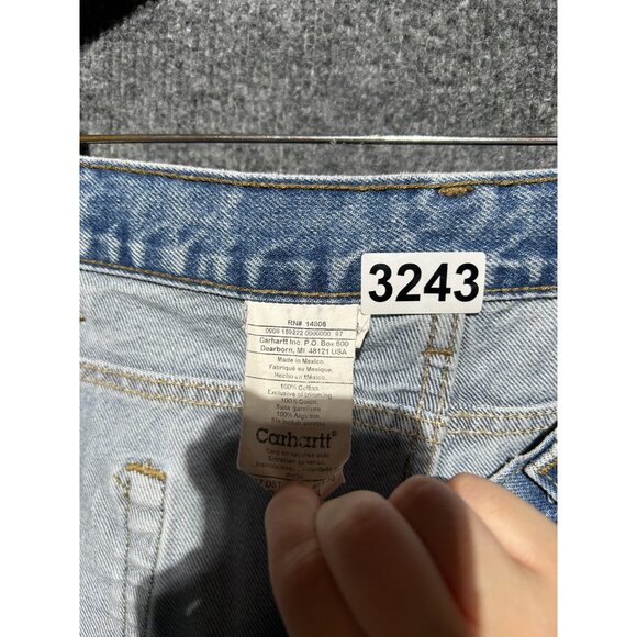 Carhartt Jeans Mens 40x30 Blue Relaxed Fit B17 DST Tapered Denim Pants - Picture 6 of 7